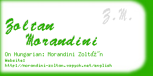 zoltan morandini business card